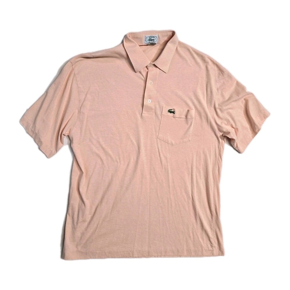 Vintage Lacoste Izod Men's Orange Polo Shirt Large Y2K